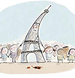 French teachers use weeping Eiffel Tower image to help kids understand attacks