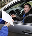 Surprising students with hand-delivered acceptance letters