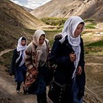 A school with no heat or computers but many college-bound students. Mostly girls.