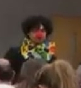 Clown with bike horn shuts down College Republicans event