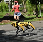 Robot dog enforces social distancing in Singapore park