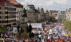 Czechs stage mass rally in protest against government 