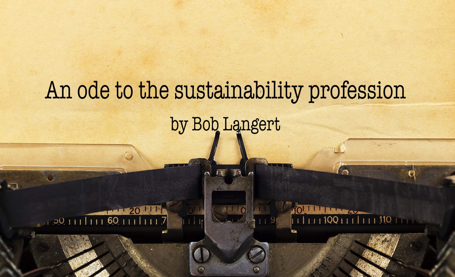 An ode to the sustainability profession