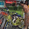Gold bikes add sparkle to city streets